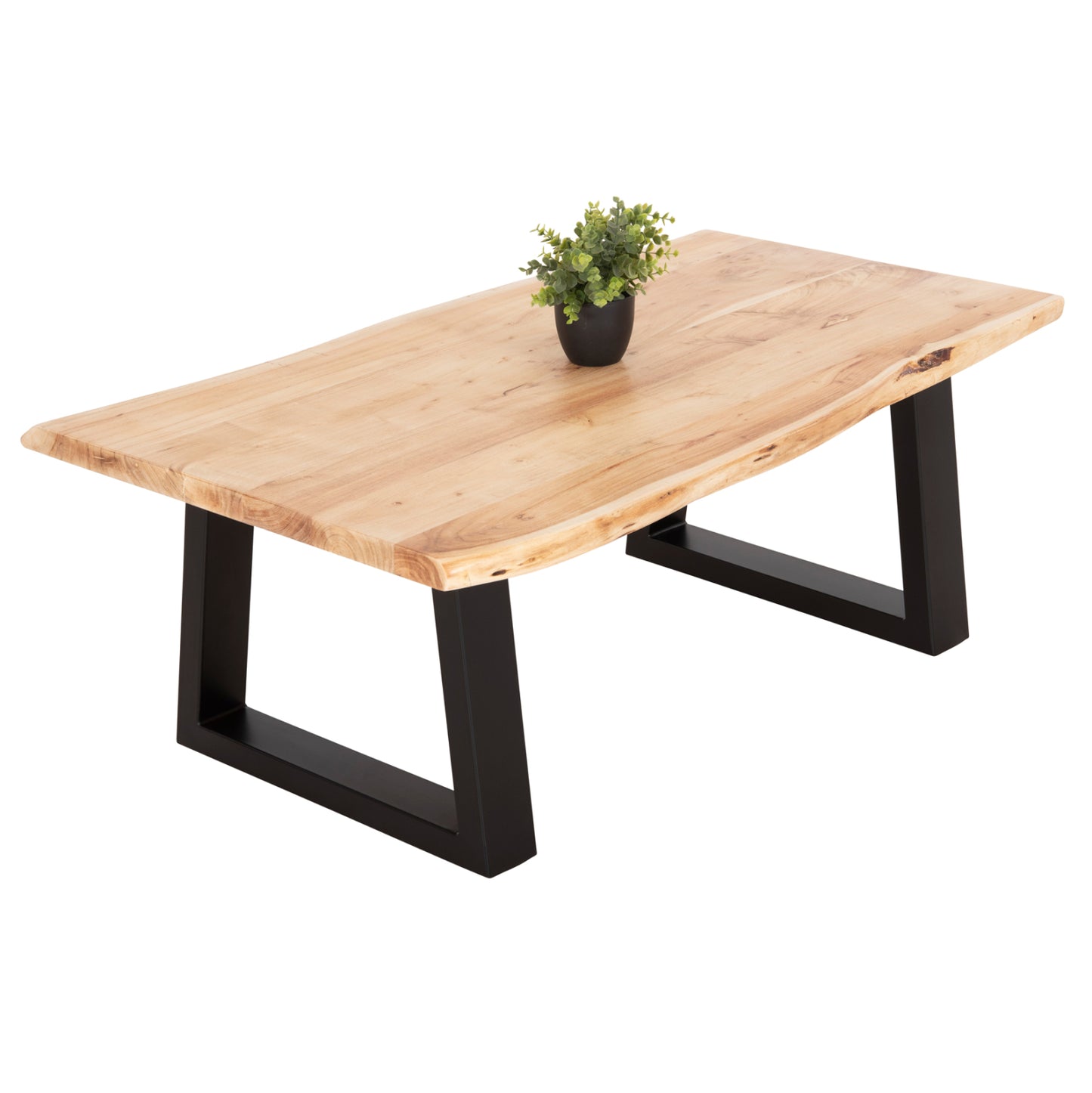 Coffee Table Montana Hm8166.21 Top Thickness 4cm.acacia Wood In Light Natural Color 115x63x40hcm.