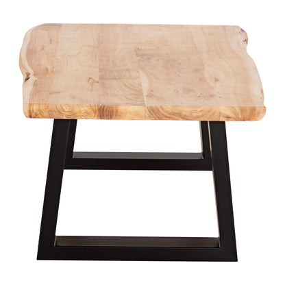 Coffee Table Montana Hm8166.21 Top Thickness 4cm.acacia Wood In Light Natural Color 115x63x40hcm.