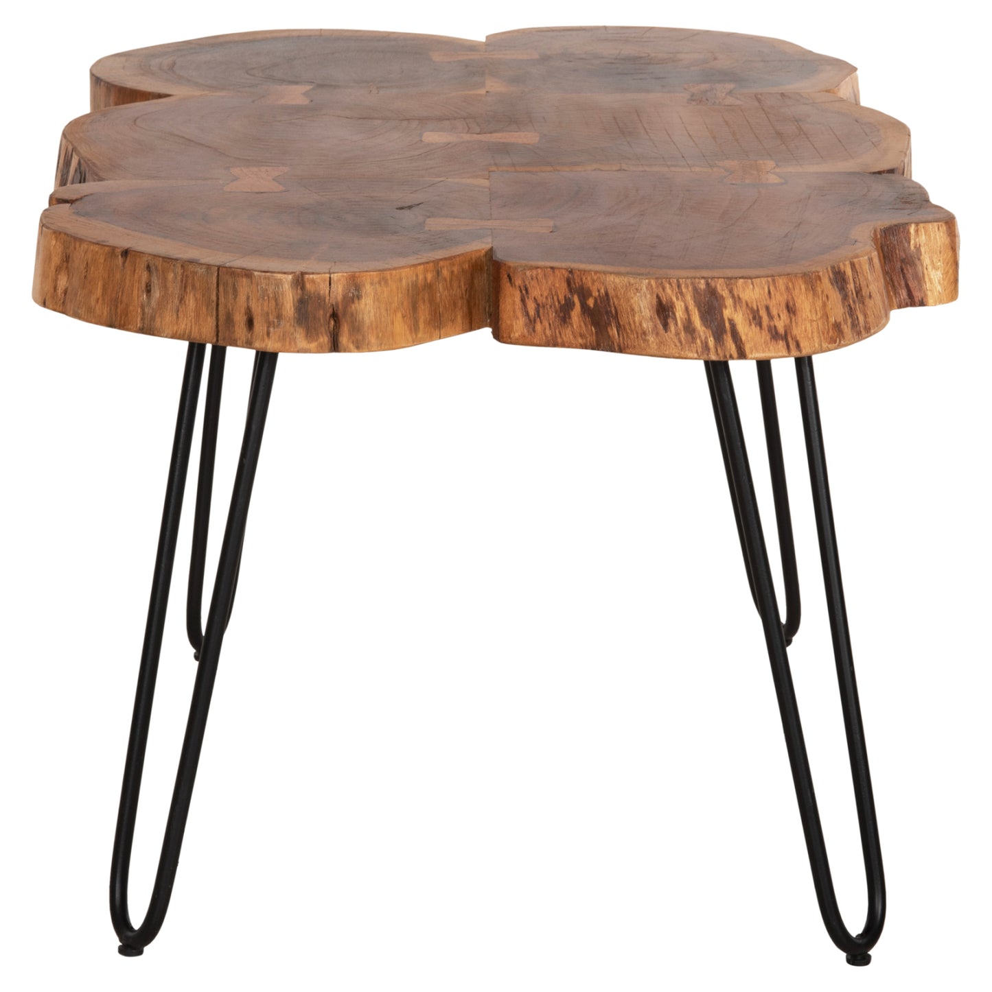 Coffee Table Oslo Hm8205.11 Solid Acacia-metal Legs 89x58x47Ηcm