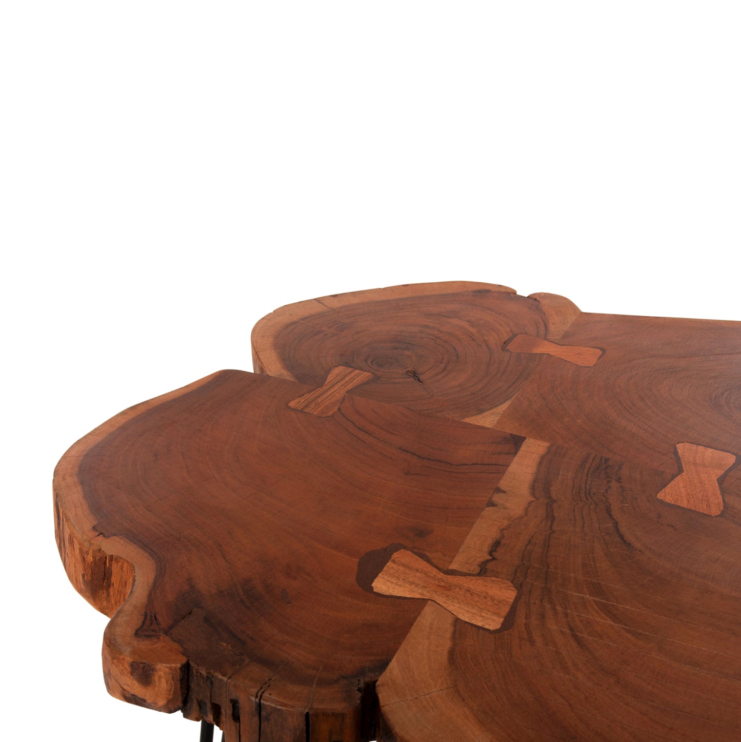 Coffee Table Oslo Hm8205.11 Solid Acacia-metal Legs 89x58x47Ηcm
