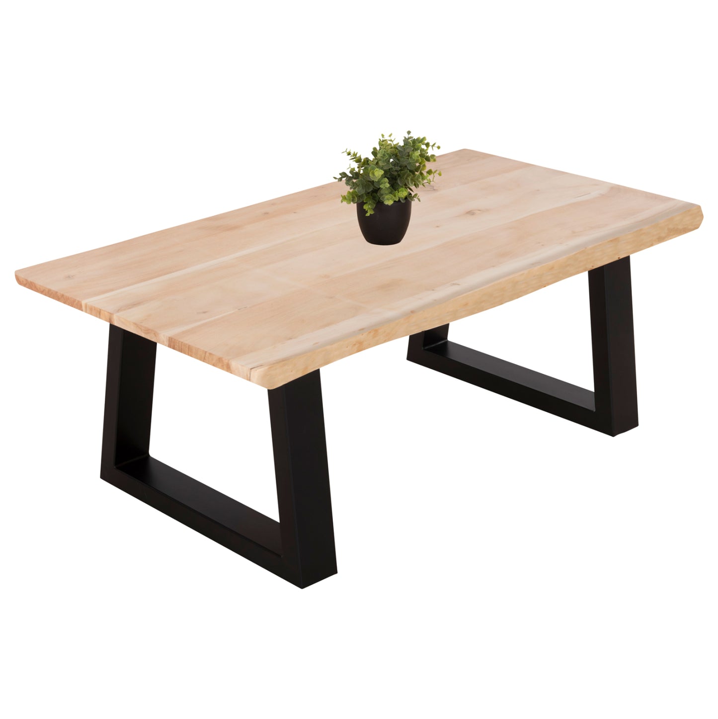 Coffee Table Sofia Slim Hm8502.21 Acacia Wood In Light Natural Color 115x65x41hcm.