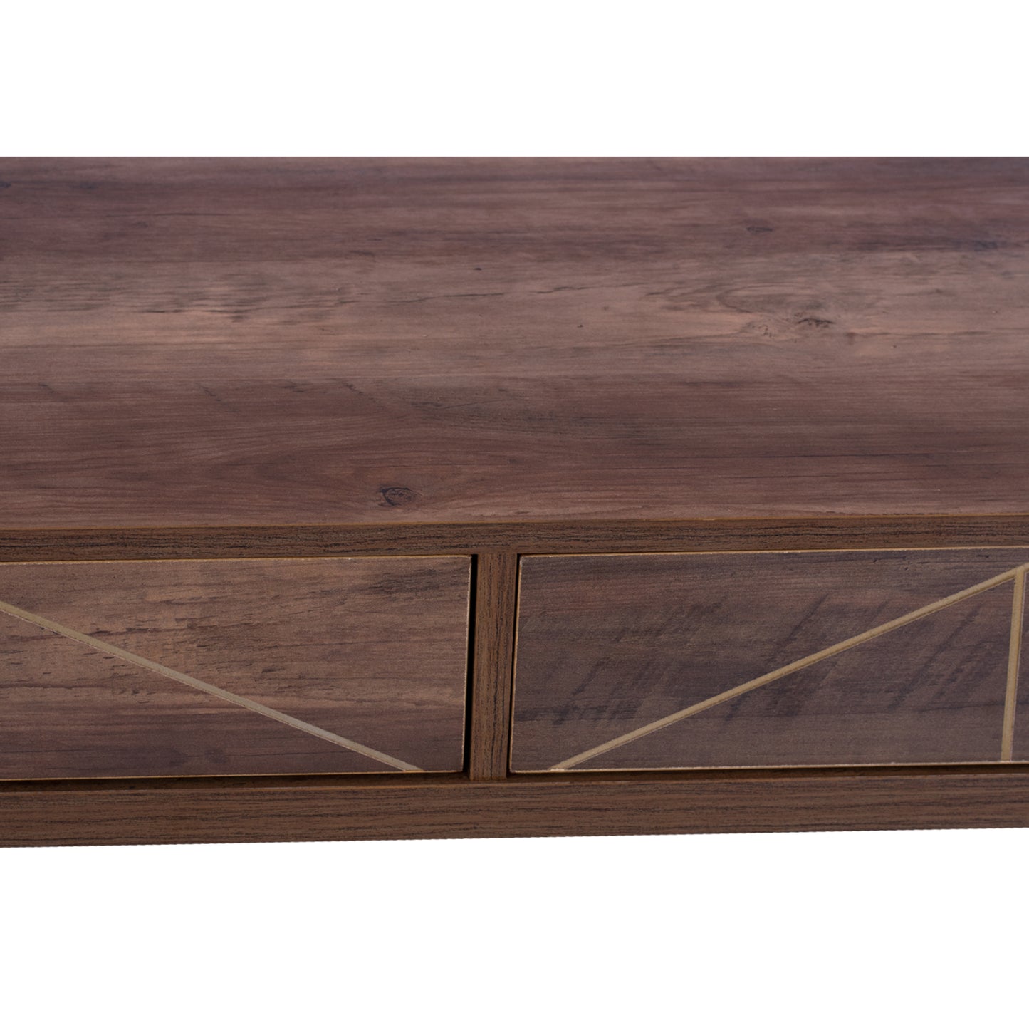 Coffee Table Kaitlyn Hm8651 Walnut With Gold 110x59x42,5 Cm.