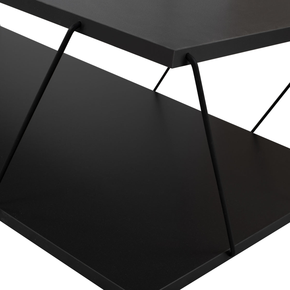 Coffee Table Trenton In Charcoal Grey&black Hm8927.02 120Χ50Χ30h