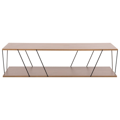 Coffee Table Tars Hm8927.12 Walnut Melamine-black Metal Rods 120Χ50Χ30hcm.