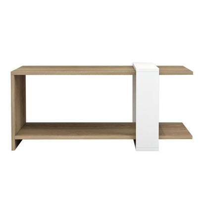 Coffee Table Wilma Hm8950.11 Melamine In Natural-white 80Χ50Χ35hcm.