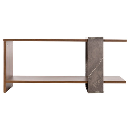 Coffee Table Wilma Hm8950.13 Melamine In Natural-greyish Stone Texture 80Χ50Χ35hcm.