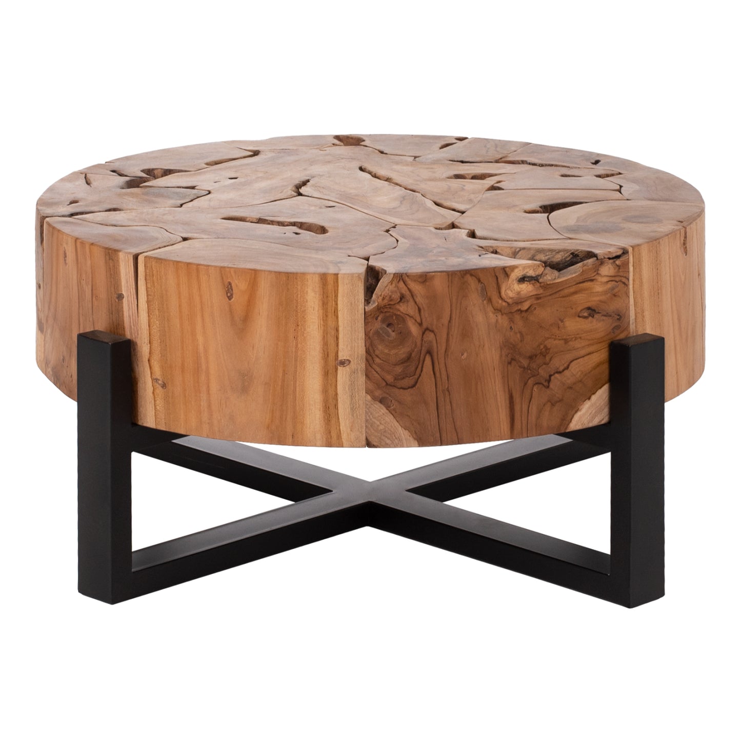 Coffee Table Mobley Hm9352 Round Solid Teak Natural Color Φ80x40h