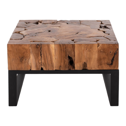 Coffee Table Pien Hm9354 Square Solid Teak Natural Color 80x80x48h