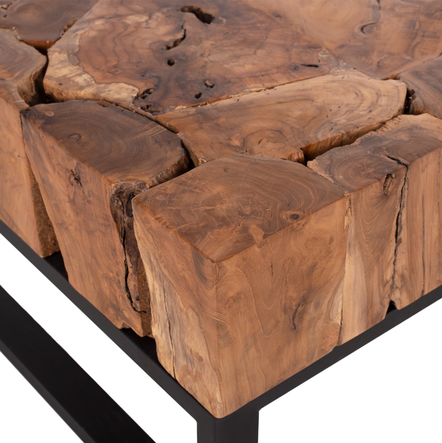 Coffee Table Pien Hm9354 Square Solid Teak Natural Color 80x80x48h