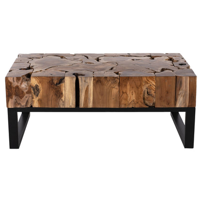 Coffee Table Pien Hm9355 Rectangular Solid Teak Natural 120x70x48h