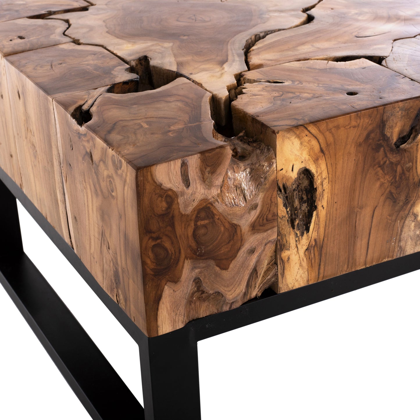 Coffee Table Pien Hm9355 Rectangular Solid Teak Natural 120x70x48h