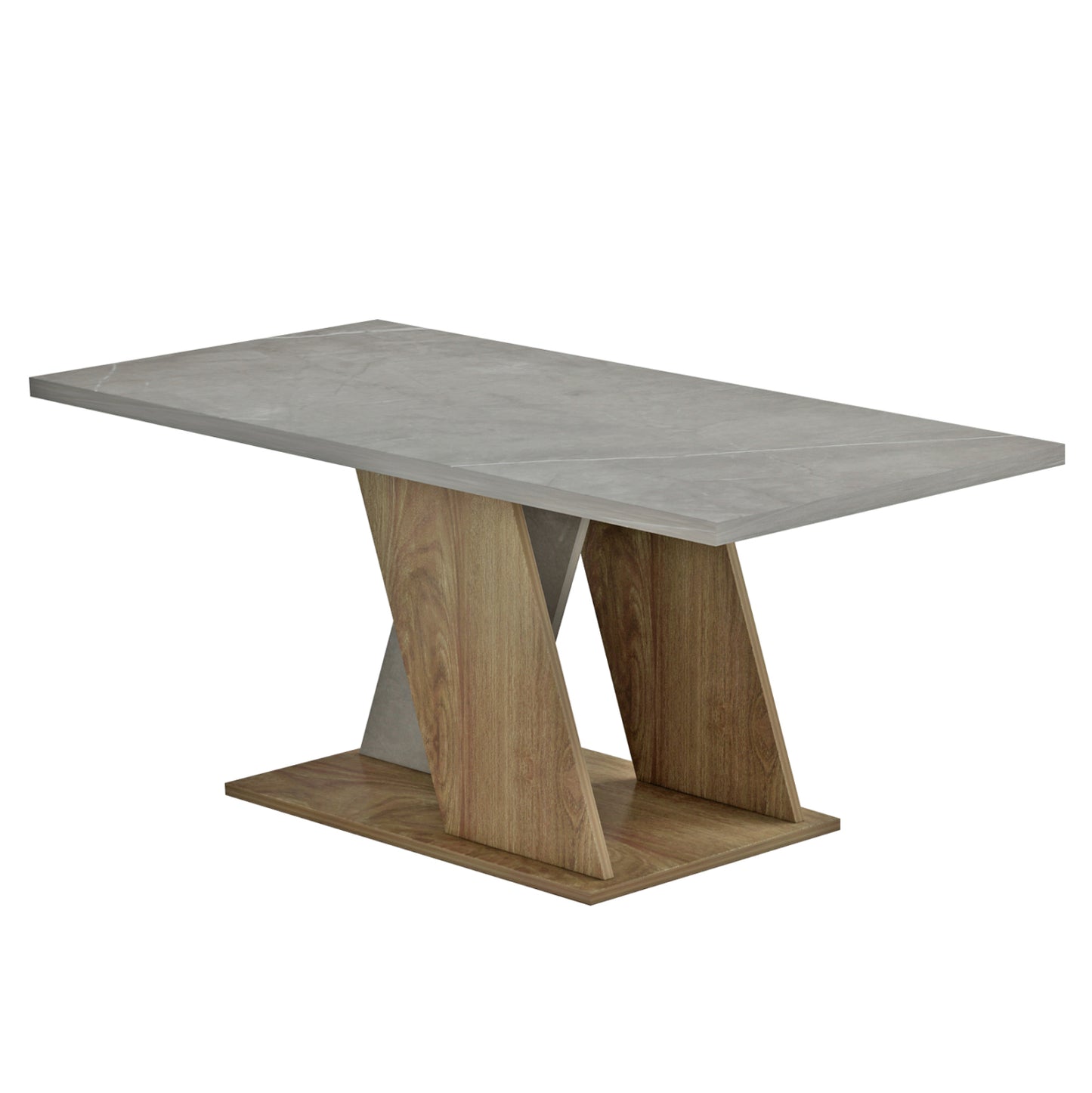 Coffee Table Dile Hm9528.02 Melamine In Stone Texture Greyish-natural 110x55x47hcm.