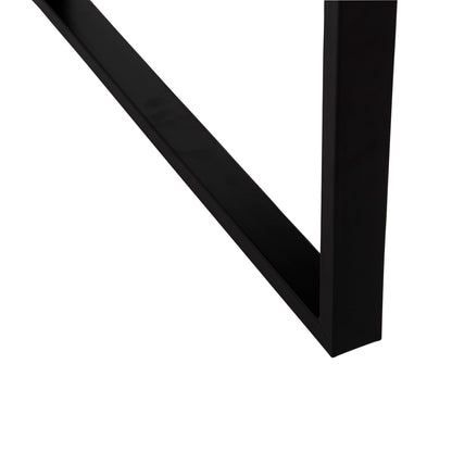 Coffee Table Shaben Hm9585.01 Mdf In Black Marble Tabletop-black Metal Base 120x60x46hcm.