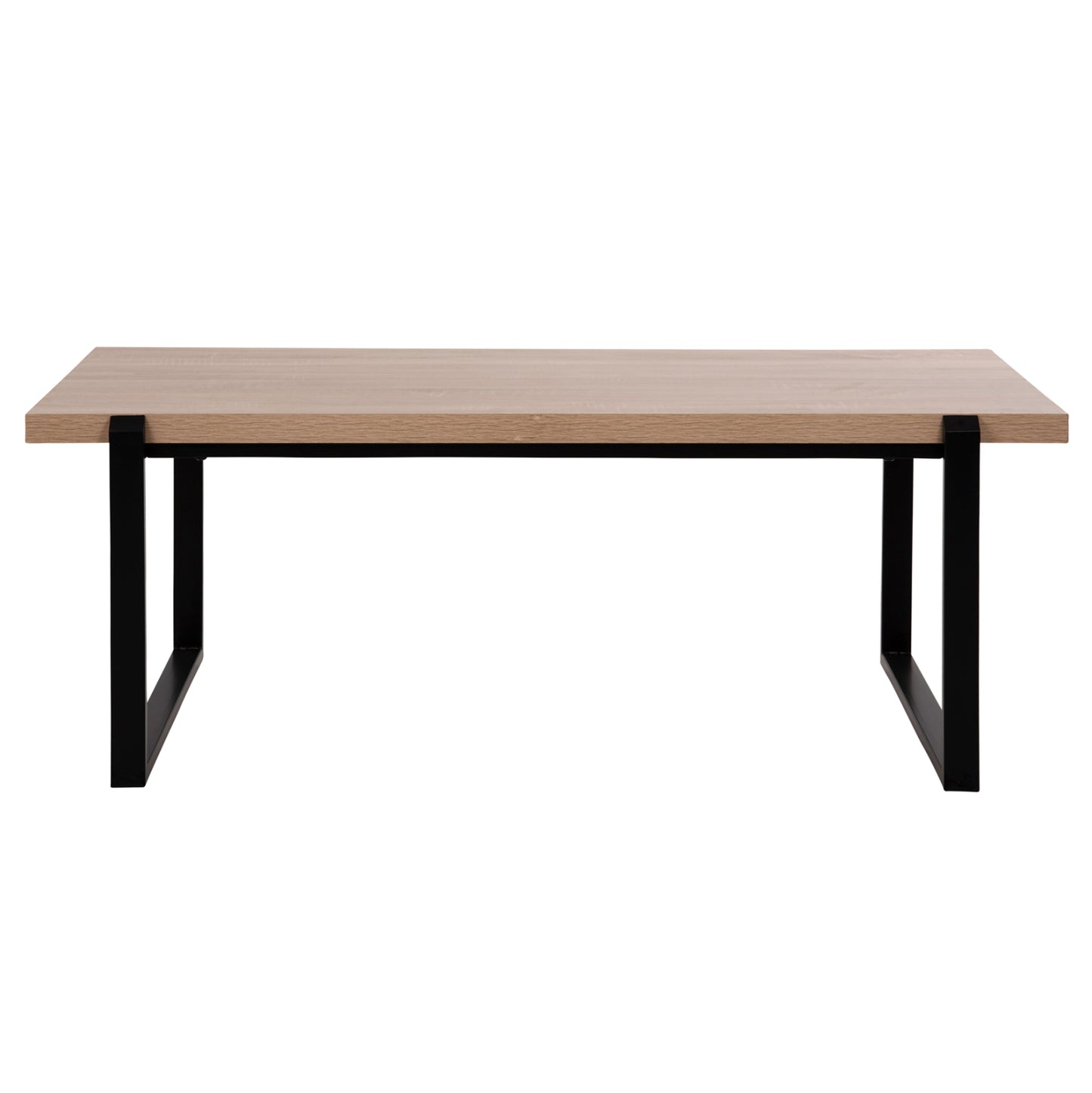 Coffee Table Shaben Hm9585.03 Mdf In Sonoma Tabletop-black Metal Base 120x60x46hcm.