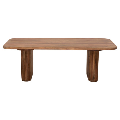Coffee Table Groot Hm9686 Solid Acacia Wood In Natural Color 120x60x40hcm.