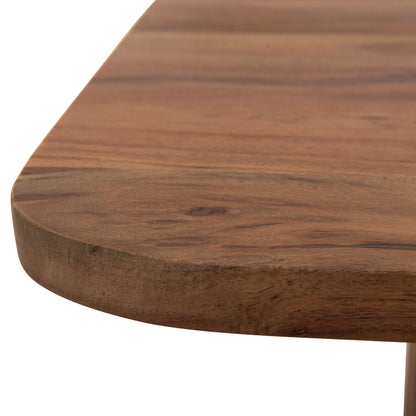 Coffee Table Groot Hm9686 Solid Acacia Wood In Natural Color 120x60x40hcm.