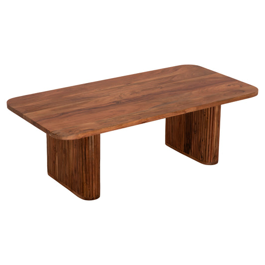 Coffee Table Groot Hm9686 Solid Acacia Wood In Natural Color 120x60x40hcm.