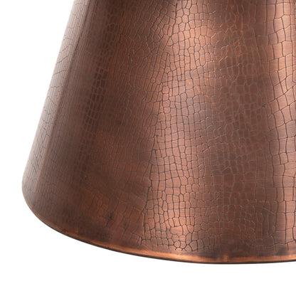 Coffee Table Foden Hm9721 White Marble Top And Antique Copper Color Metal Φ77x40hcm.