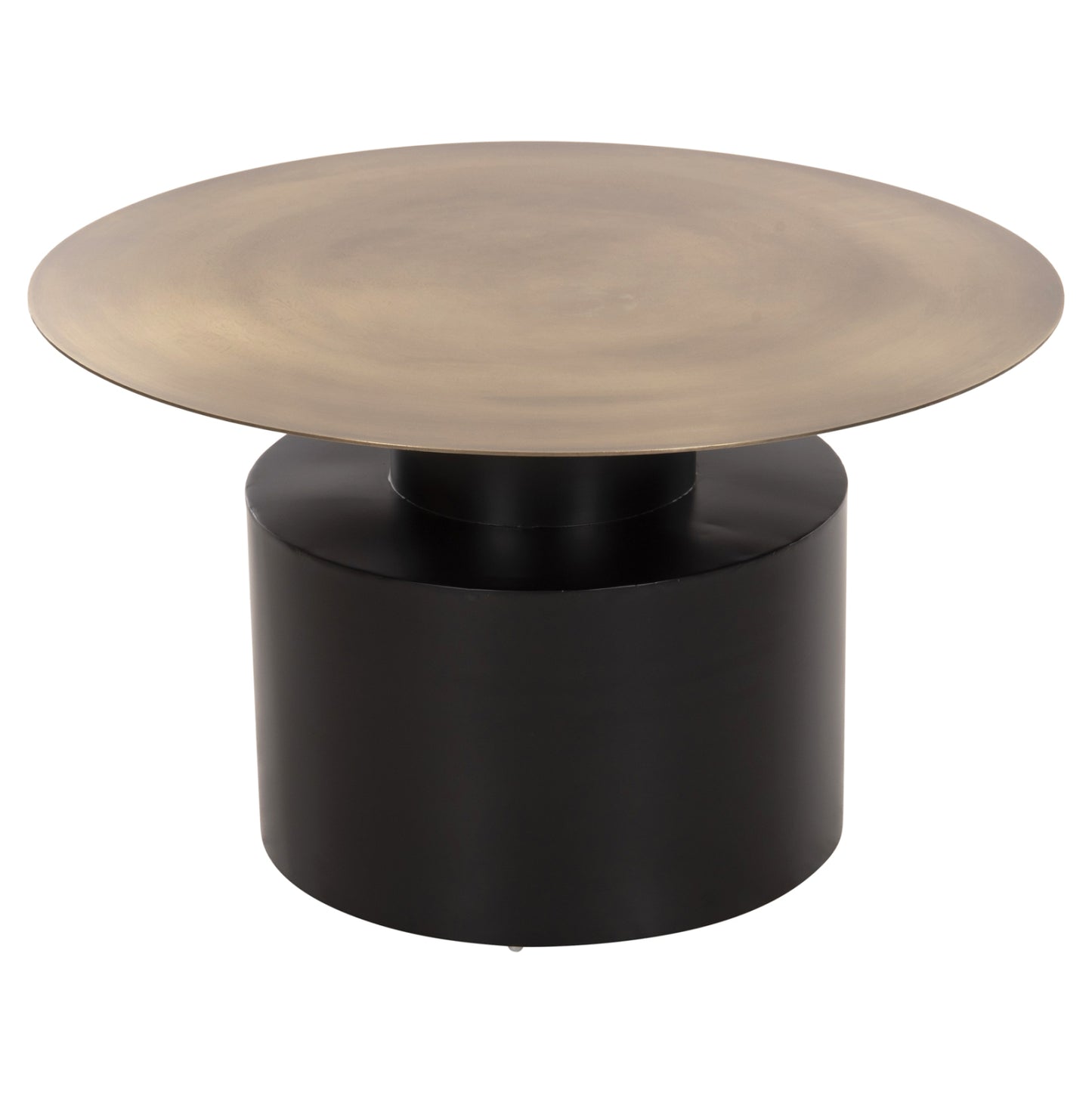 Coffee Table Cutty Hm9722 Metal In Black And Antique Brass Φ76x45,5hcm.