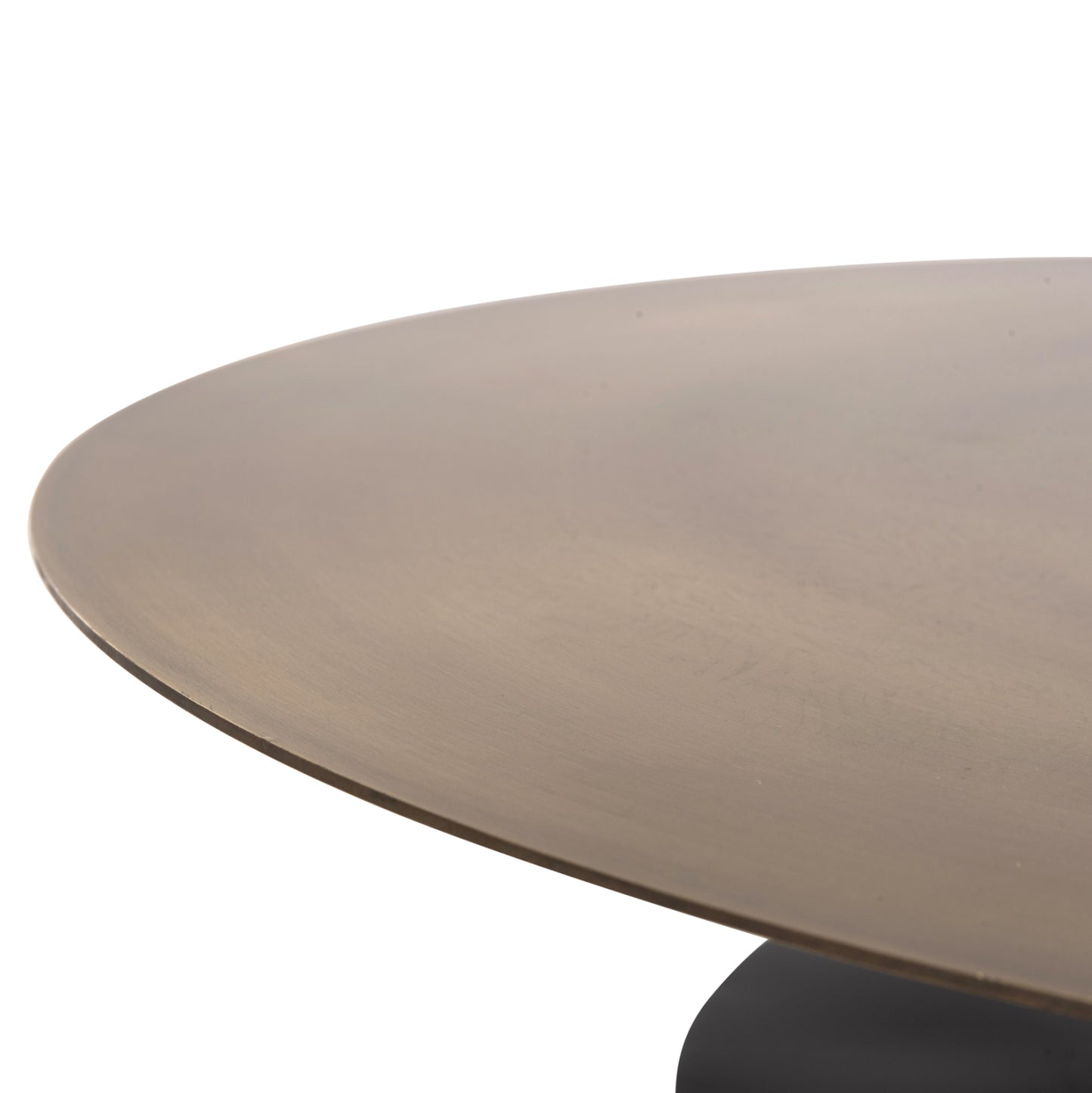 Coffee Table Cutty Hm9722 Metal In Black And Antique Brass Φ76x45,5hcm.