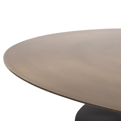 Coffee Table Cutty Hm9722 Metal In Black And Antique Brass Φ76x45,5hcm.