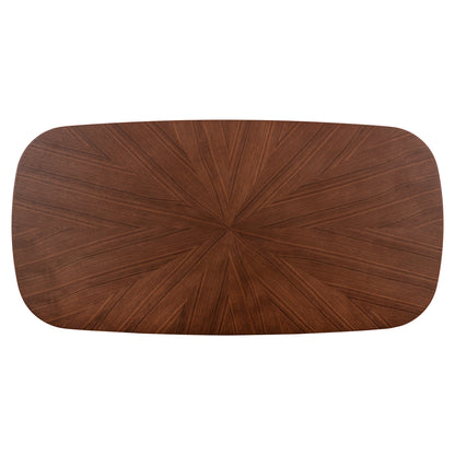 Coffee Table Riner Hm9737 Mdf In Walnut Color 120x60x45hcm.