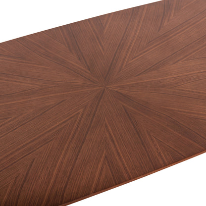 Coffee Table Riner Hm9737 Mdf In Walnut Color 120x60x45hcm.