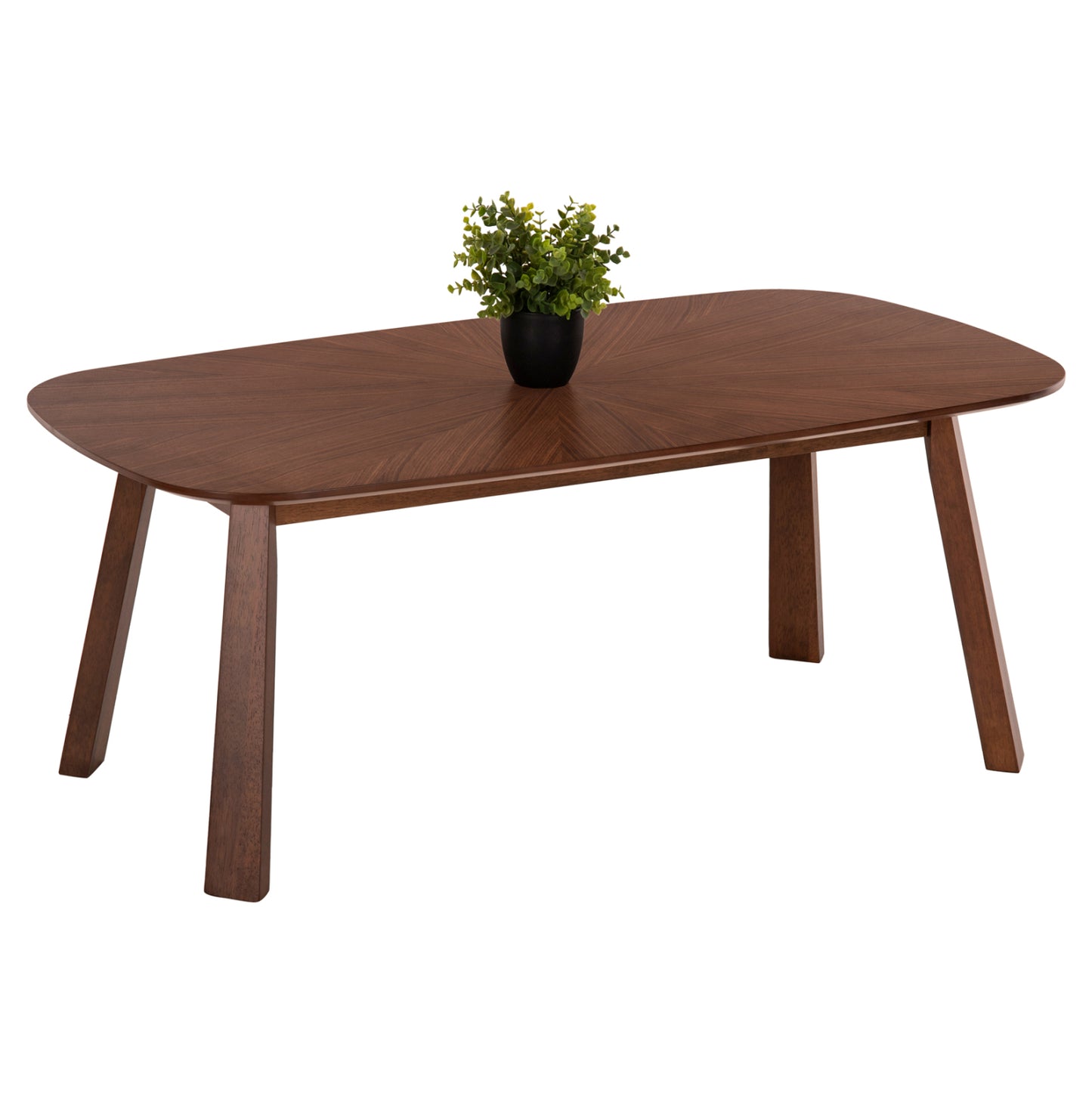 Coffee Table Riner Hm9737 Mdf In Walnut Color 120x60x45hcm.