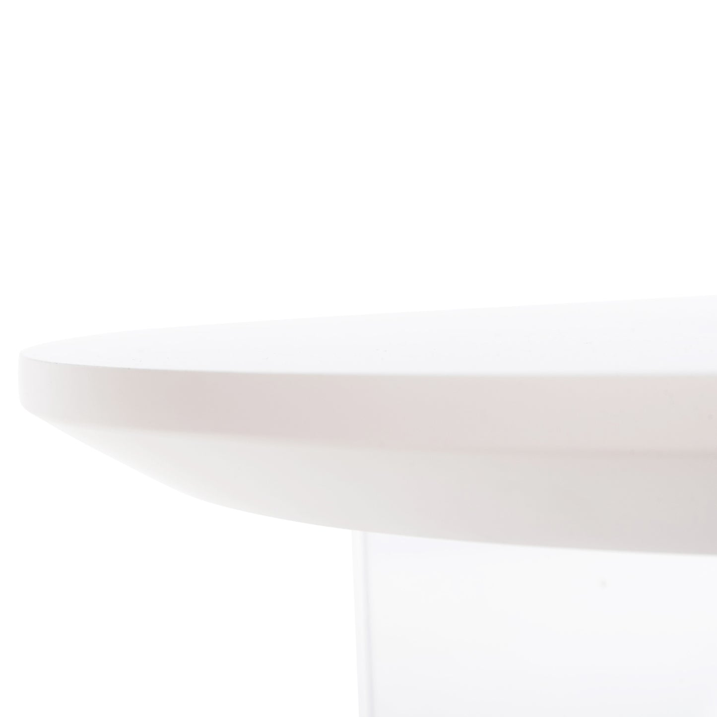Coffee Table Acrylon Hm9779.01 Hpl White Marble-acrylic Legs Φ40x41hcm.