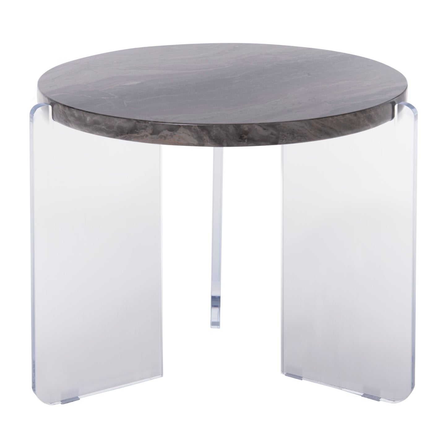 Coffee Table Acrycon Hm9780.01 Mdf With Water Repellant Top-acrylic Legs Φ64x51hcm.