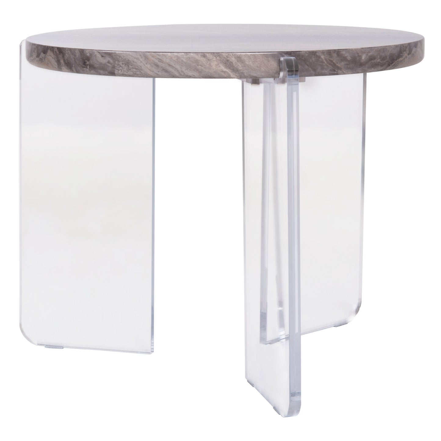 Coffee Table Acrycon Hm9780.01 Mdf With Water Repellant Top-acrylic Legs Φ64x51hcm.