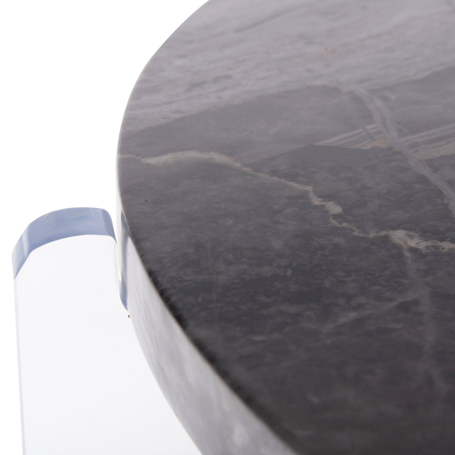 Coffee Table Acrycon Hm9780.01 Mdf With Water Repellant Top-acrylic Legs Φ64x51hcm.