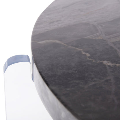 Coffee Table Acrycon Hm9780.01 Mdf With Water Repellant Top-acrylic Legs Φ64x51hcm.