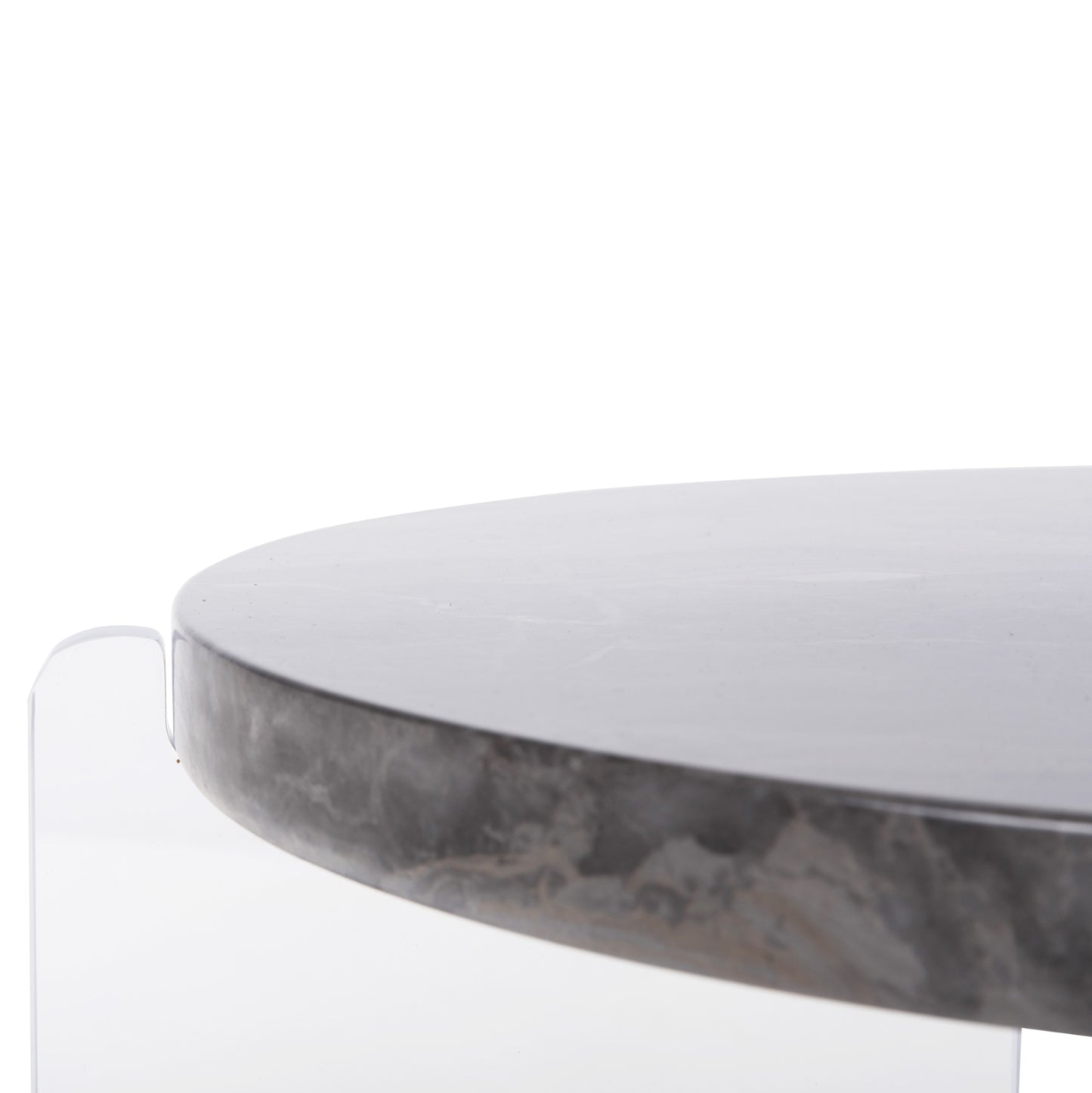 Coffee Table Acrycon Hm9780.01 Mdf With Water Repellant Top-acrylic Legs Φ64x51hcm.
