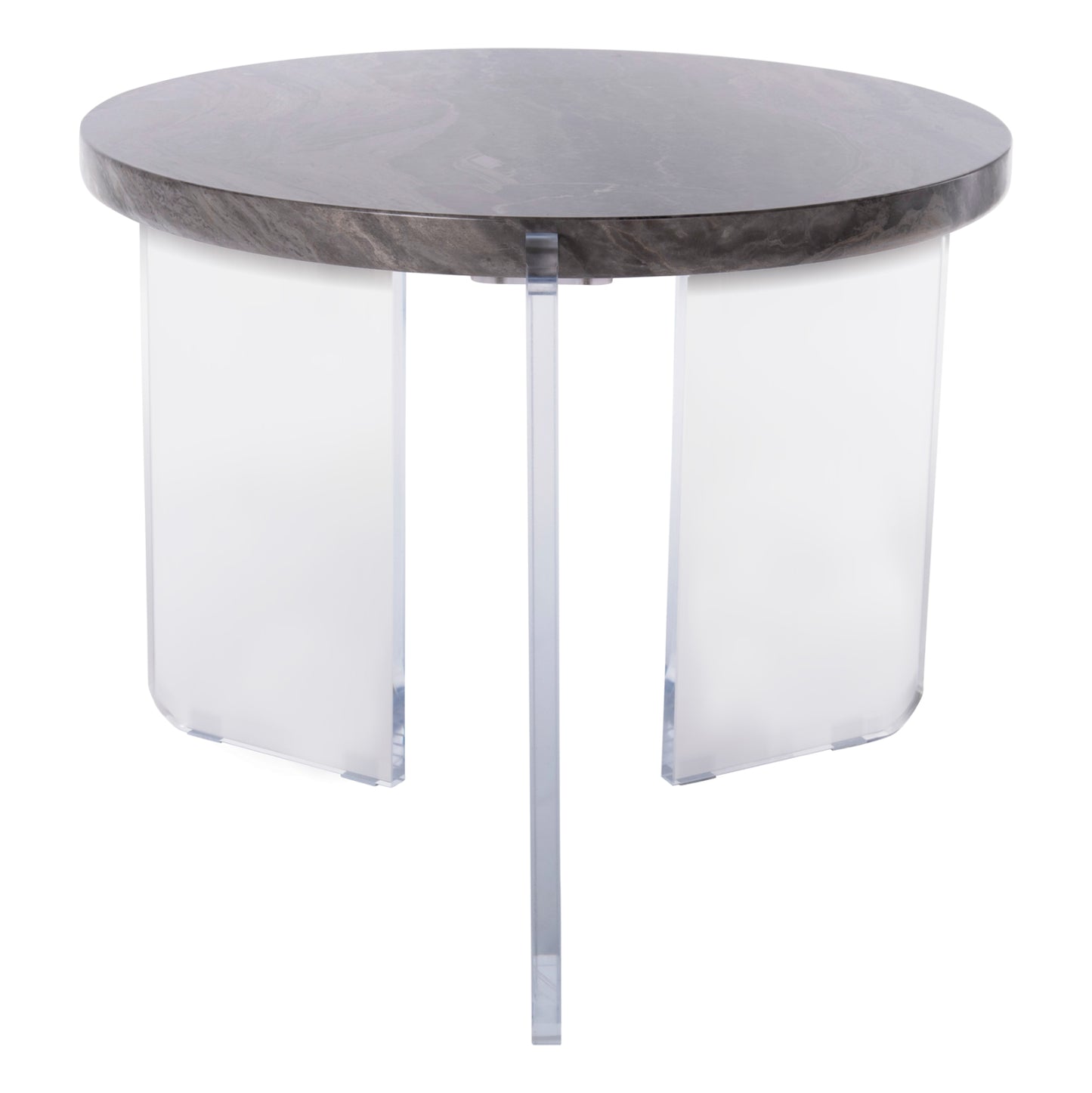 Coffee Table Acrycon Hm9780.01 Mdf With Water Repellant Top-acrylic Legs Φ64x51hcm.