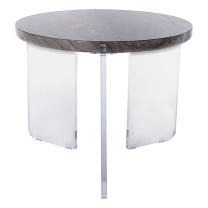 Coffee Table Acrycon Hm9780.01 Mdf With Water Repellant Top-acrylic Legs Φ64x51hcm.