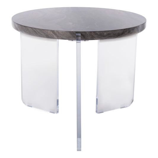 Coffee Table Acrycon Hm9780.01 Mdf With Water Repellant Top-acrylic Legs Φ64x51hcm.