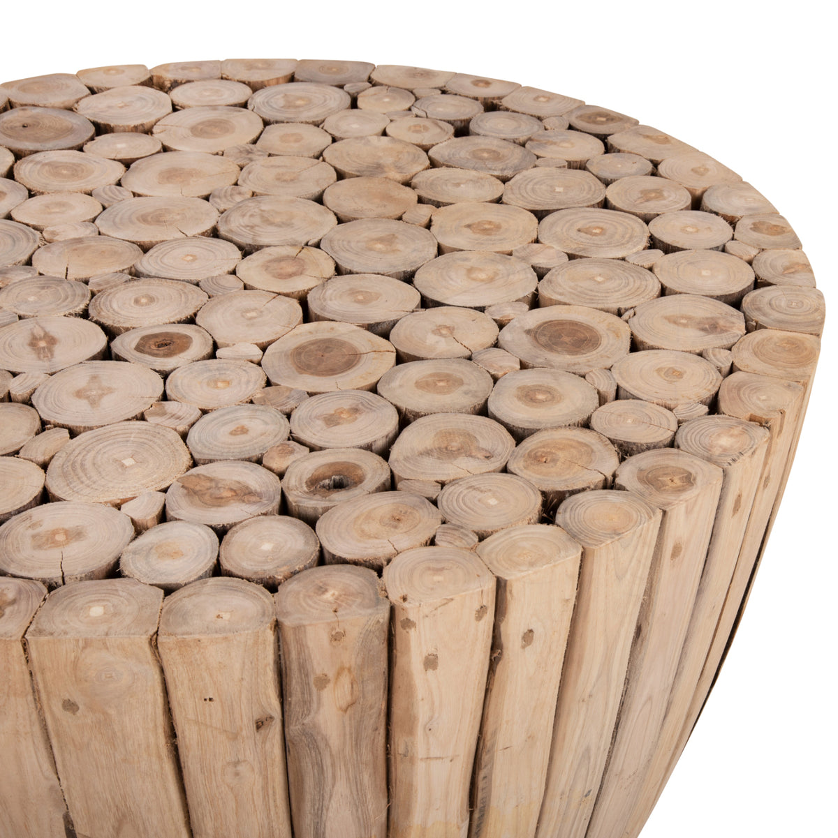 Coffee Table Hm9804 Teak Wood In Natural Φ80x46hcm.