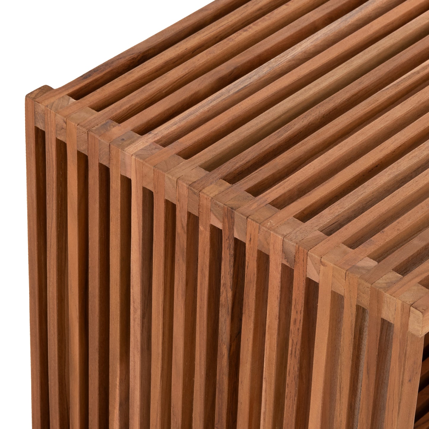 Side Table Cube 1-piece Made Of Teak Wood Hm9482 40x40,5x40,5h Cm.