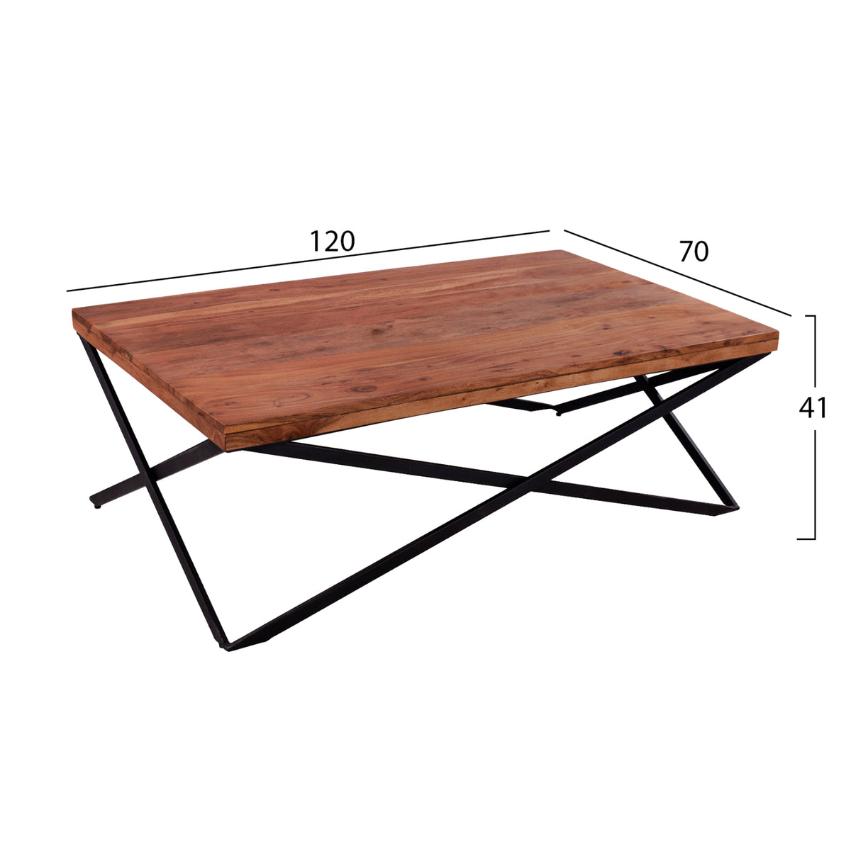 Coffee Table Sao Paolo Hm8200.11 Solid Acacia Wood 120x70x41