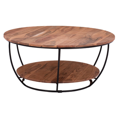 Coffee Table Hm8778.11 Acacia Wood  Φ90x40 Cm.