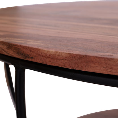 Coffee Table Hm8778.11 Acacia Wood  Φ90x40 Cm.