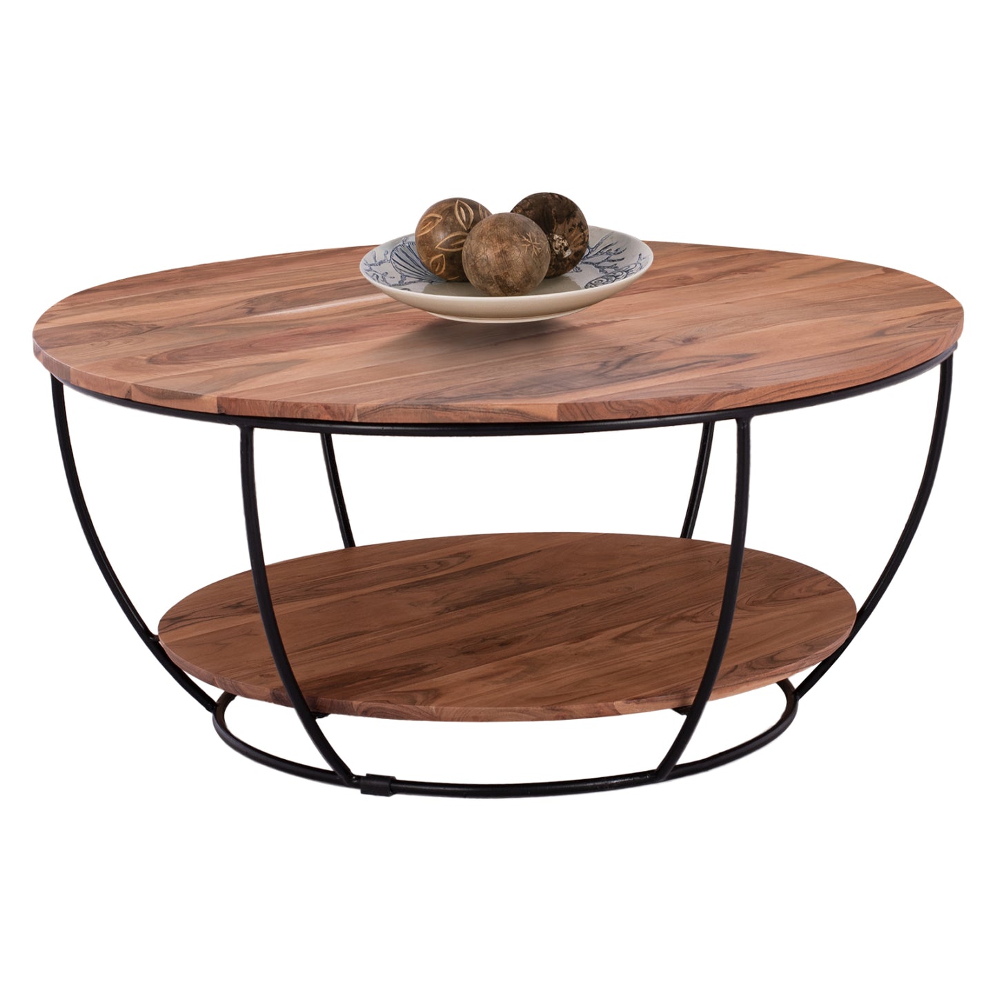Coffee Table Hm8778.11 Acacia Wood  Φ90x40 Cm.