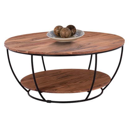 Coffee Table Hm8778.11 Acacia Wood  Φ90x40 Cm.