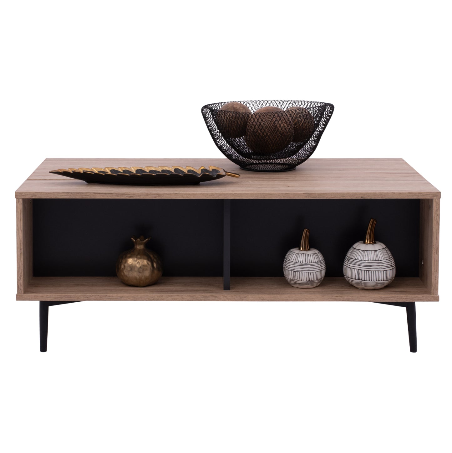 Coffee Table Margarit Liftable Melamine In Oak-grey Color 100x58x39-53ycm.hm8677.11