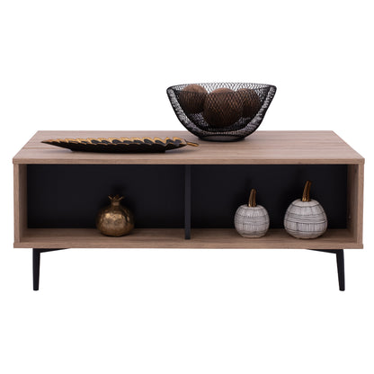 Coffee Table Margarit Liftable Melamine In Oak-grey Color 100x58x39-53ycm.hm8677.11