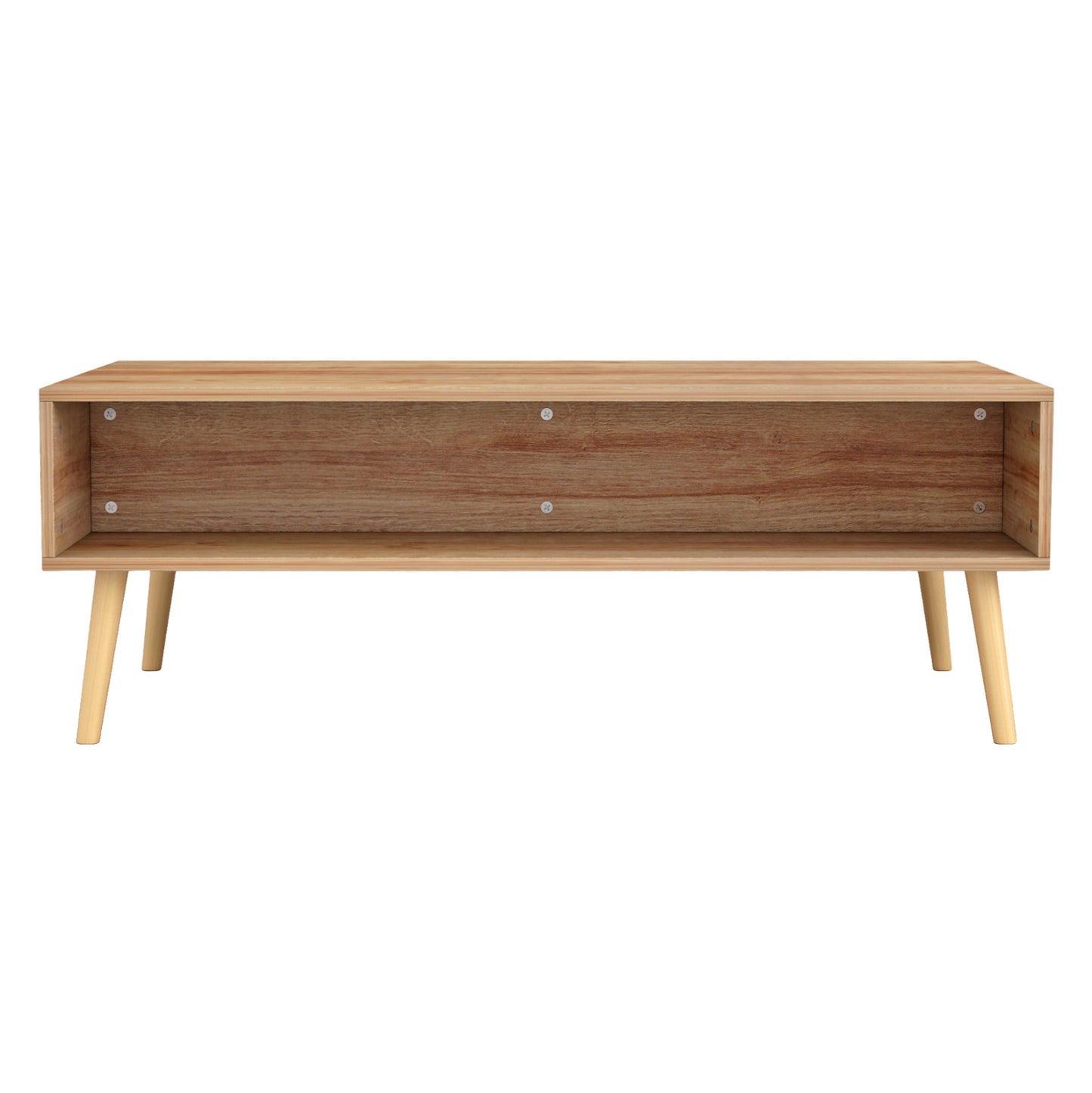 Coffee Table Colm Melamine Rattan Hm9224.11 In Natural Color 110x59x39,5hcm.