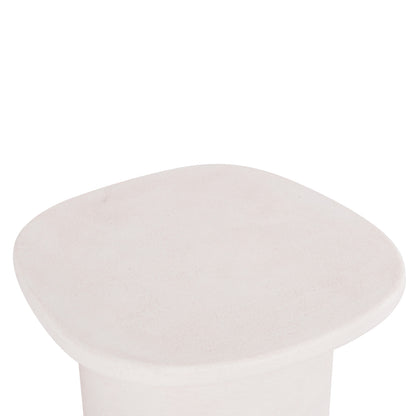 Coffee Table Oval Series Santorini Hm18054 Mdf In Off-white Color 54x54.5x40hcm.