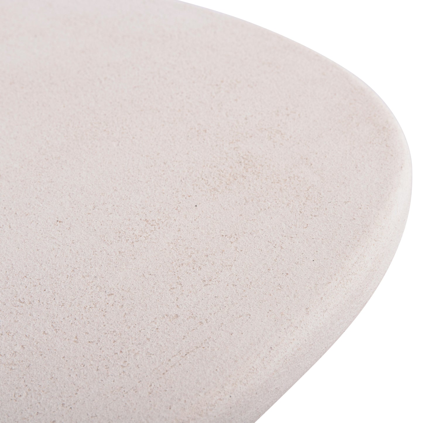 Coffee Table Oval Series Santorini Hm18054 Mdf In Off-white Color 54x54.5x40hcm.