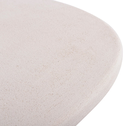 Coffee Table Oval Series Santorini Hm18054 Mdf In Off-white Color 54x54.5x40hcm.